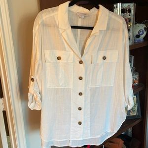 White linen blouse